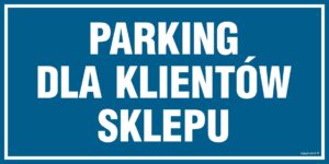 PA540 Parking dla klientów sklepu - 6 naklejek