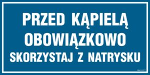 PA544 Przed kąpielą skorzystaj z natrysku - 6 naklejek