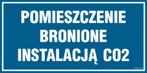 PA558 Pomieszczenie bronione instalacją CO2 - 6 naklejek