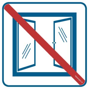 RA515 Nie otwierać obiekt klimatyzowany