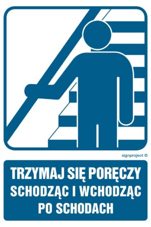 RB032 Trzymaj się poręczy schodząc i wchodząc po schodach