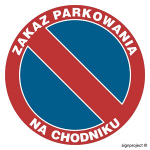 SA010 Zakaz parkowania na chodniku