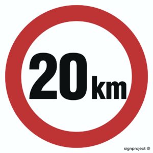 SA027 Ograniczenie prędkości 20 km