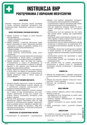 DD010 Instrukcja BHP postępowania z odpadami medycznymi