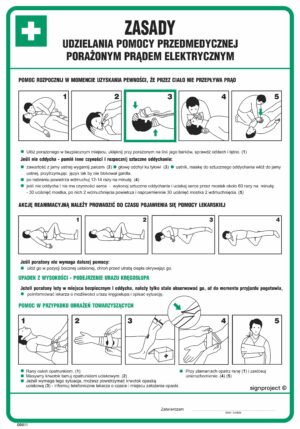 DD011 Zasady udzielania pomocy przedmedycznej porażonym prądem elektryczny