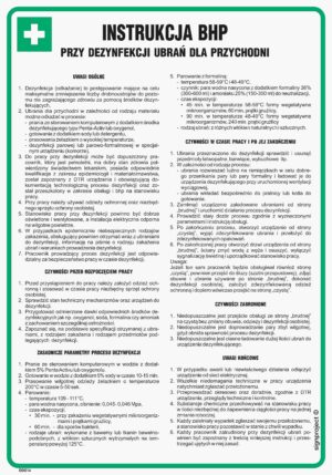 DD014 Instrukcja BHP przy dezynfekcji ubrań dla przychodni