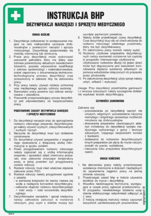 DD018 Instrukcja BHP dezynfekcji narzędzi i sprzętu medycznego