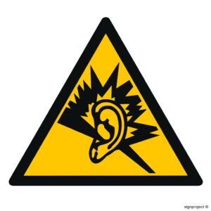GE002 Ostrzeżenie przed silnym hałasem - 12 naklejek