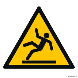 GE009 Niebezpieczeństwo poślizgnięcia się - 12 naklejek