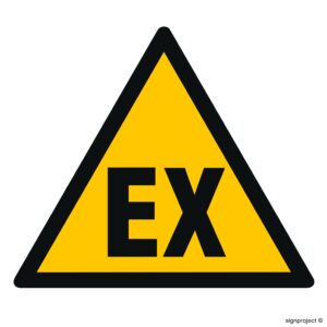 GE010 Ostrzeżenie przed atmosferą wybuchową - 12 naklejek