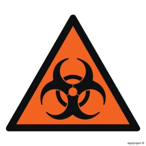 GE011 Ostrzeżenie przed zagrożeniem biologicznym - 12 naklejek