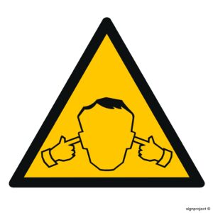 GE014 Uwaga! Hałas - 12 naklejek