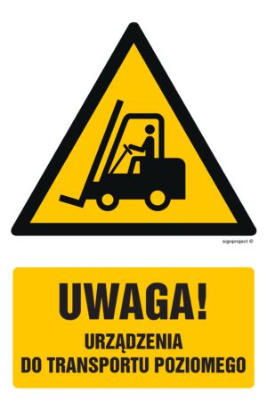 GF013 Uwaga - urządzenie do transportu poziomego - 9 naklejek