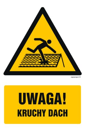 GF016 Uwaga! Kruchy dach - 9 naklejek
