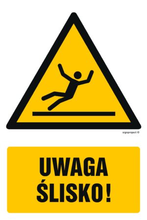 GF020 Uwaga - ślisko - 9 naklejek