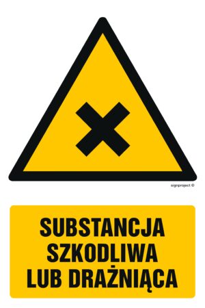 GF026 Substancja szkodliwa lub drażniąca - 9 naklejek