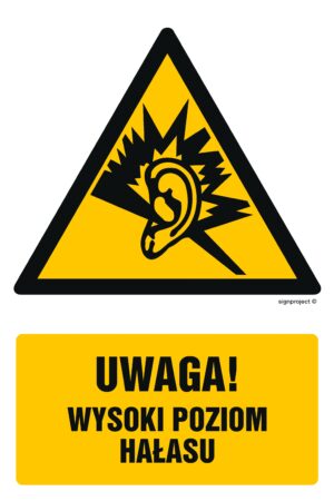 GF028 Uwaga - wysoki poziom hałasu - 9 naklejek