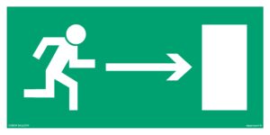 AA002 Kierunek do wyjścia drogi ewakuacyjnej w prawo