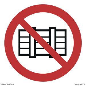 BA004 Nie zastawiać - 12 naklejek