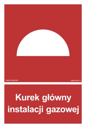 BB005 Kurek główny instalacji gazowej - 9 naklejek