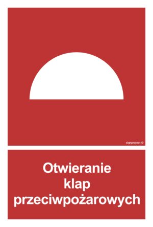 BB010 Otwieranie klap przeciwpożarowych - 9 naklejek