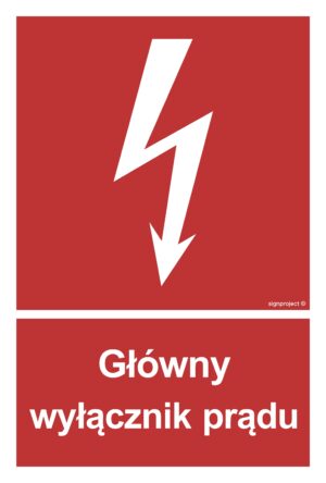 BC008 Główny wyłącznik prądu - 9 naklejek