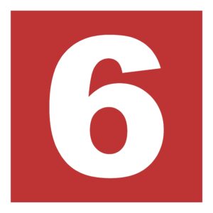 BC026 Liczba 6 - 12 naklejek