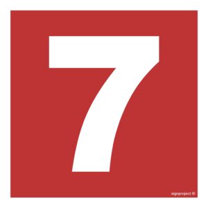 BC027 Liczba 7 - 12 naklejek