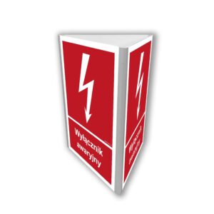 BC034 Wyłacznik awaryjny - 9 naklejek