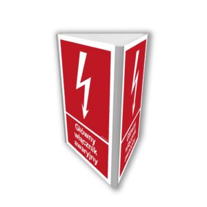 BC035 Główny włącznik awaryjny - 9 naklejek