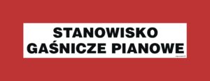 BC123 Stanowisko gaśnicze pianowe