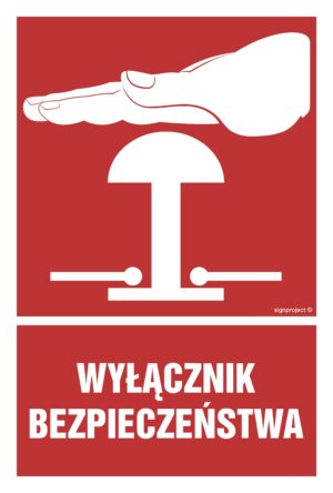 BC142 Wyłącznik bezpieczeństwa - 9 naklejek