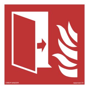 BF007 Drzwi przeciwpożarowe - 12 naklejek