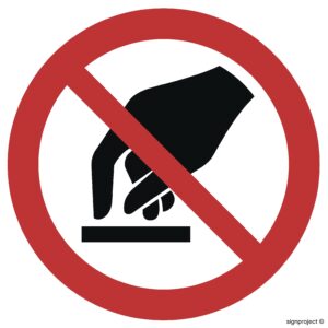 GA010 Nie dotykać - 12 naklejek