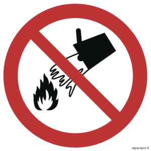 GA011 Zakaz gaszenie wodą - 12 naklejek
