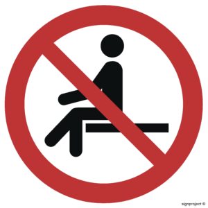 GA018 Zakaz siadania - 12 naklejek