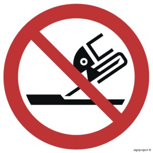 GA032 Zakaz używania szlifierki - 12 naklejek