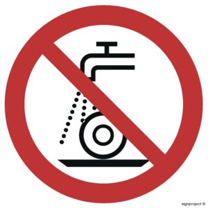 GA033 Zakaz szlifowania na mokro - 12 naklejek