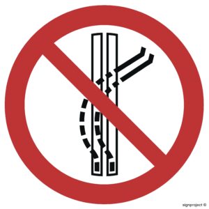 GA037 Zakaz opuszczania wyznaczonej trasy - 12 naklejek