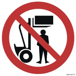 GB003 Zakaz przebywania pod ciężarem - 12 naklejek