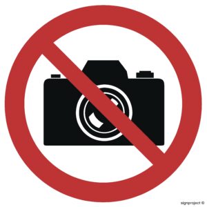 GB015 Zakaz fotografowania - 12 naklejek