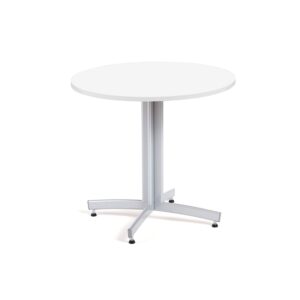 Okrągły stół do stołówki SANNA, Ø900x720 mm, srebrny/biały