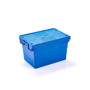 Plastikowy pojemnik transportowy GAYLE, 600x400x365 mm, 69 L, niebieski