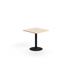 Stół ALVA, 700x700x720 mm, montaż do podłogi, laminat wysokociśnieniowy, czarny/brzoza