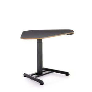 Biurko narożne do pracy na stojąco NOVUS, 1200x750 mm, czarna rama, czarny