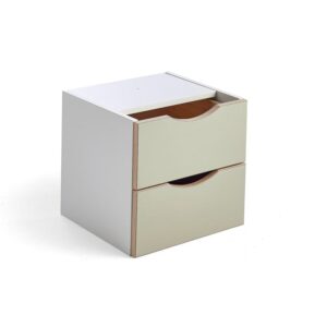 Organizer z szufladami RICO, 2 szuflady, szarozielony