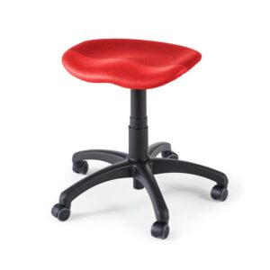 Stołek siodłowy TYRA, czerwony