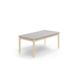 Stół DECIBEL, 1400x700x590 mm, HPL redukujący hałas, brzoza/szary
