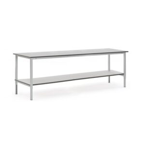 Stół roboczy MOTION, z ręczną regulacją wysokości, półka dolna, 1200x800 mm