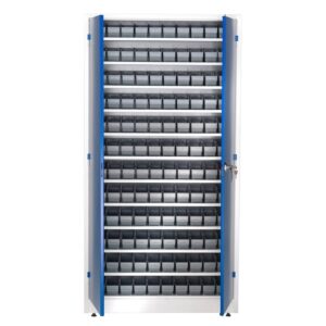 Szafa warsztatowa REACH + STYLE z pojemnikami, 120 pojemników, 1900x1000x400 mm